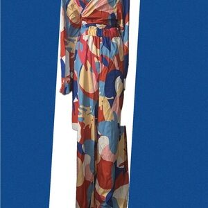 Colorful Abstract Women's 2 Piece Pants Set